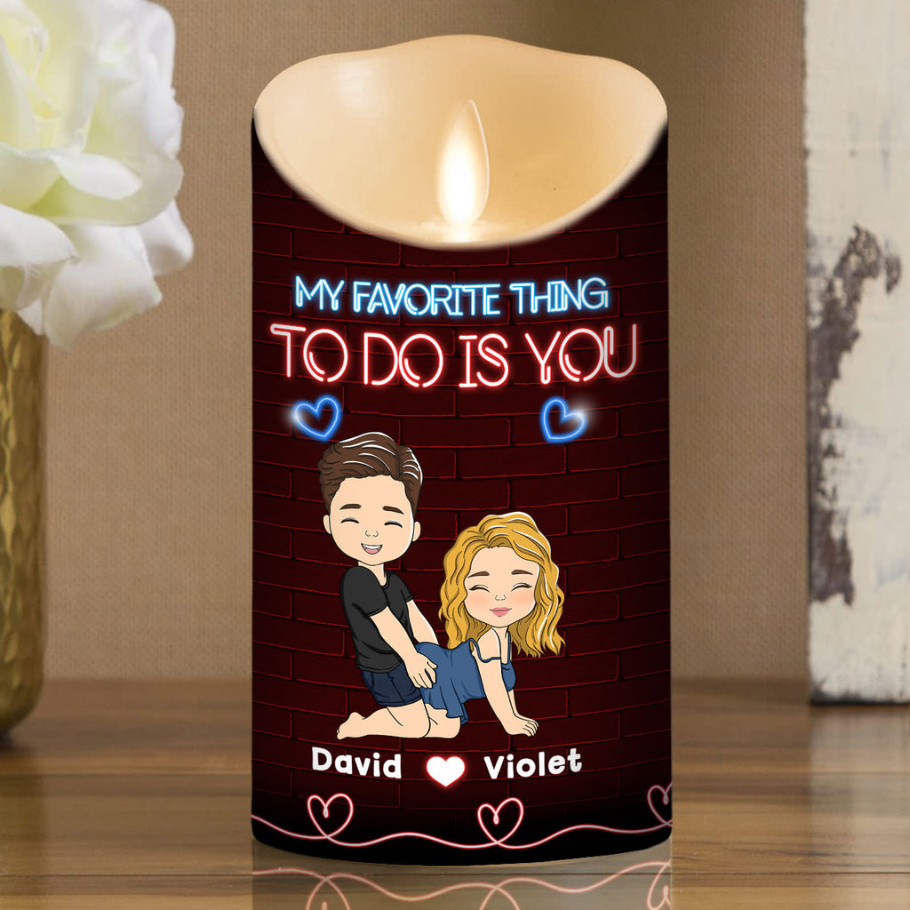 My Favorite Thing - Personalized LED Candle