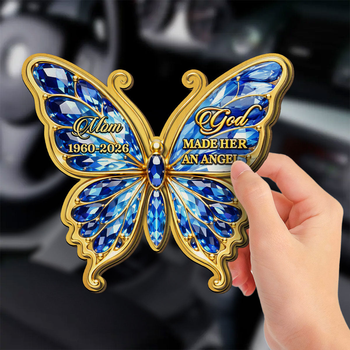 An Angel He Made - Personalized 3D Effect Car Visor Clip