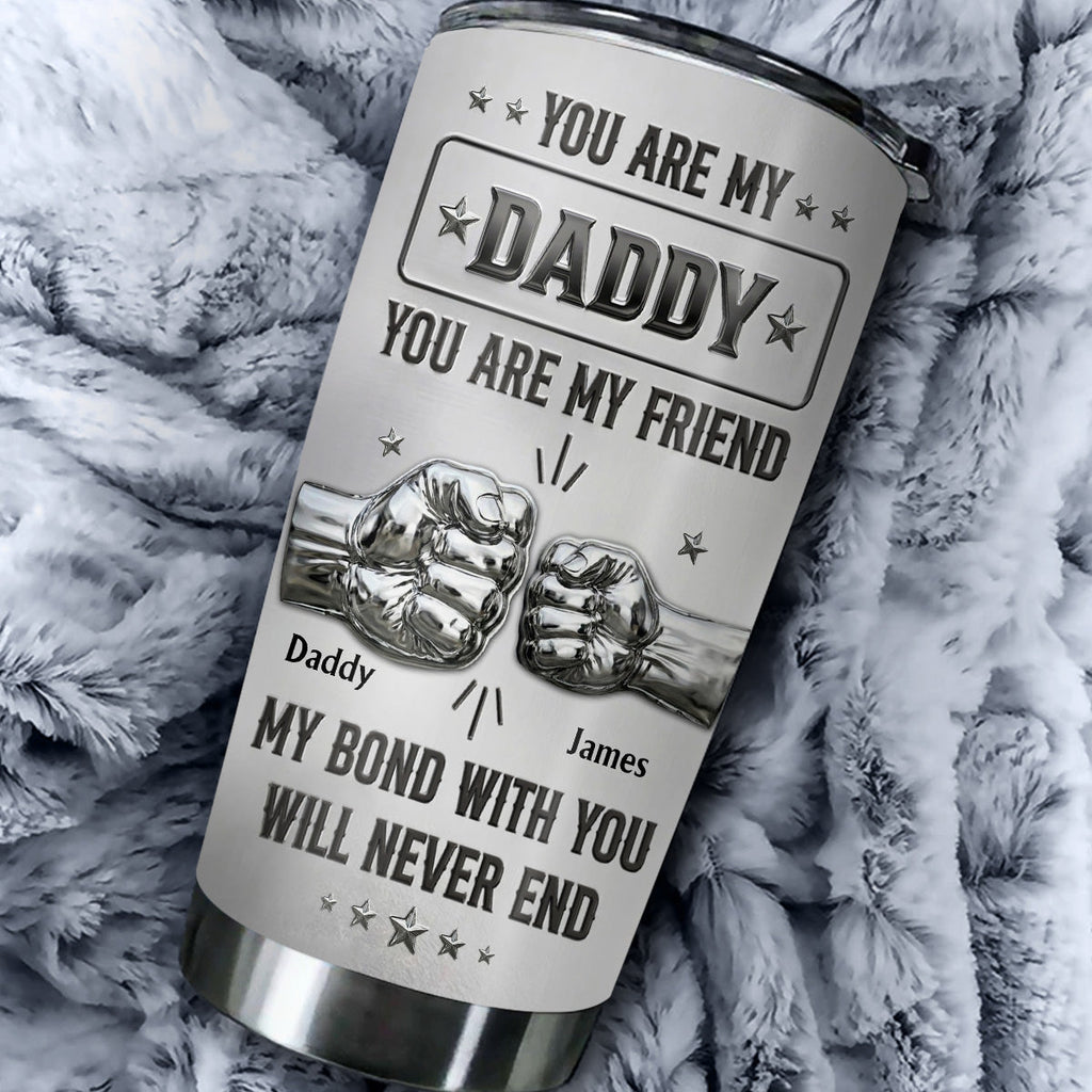 Custom Father's Day Birthday Gifts For Dad • Dad Son Forever Bond - Personalized 3D Effect Tumbler