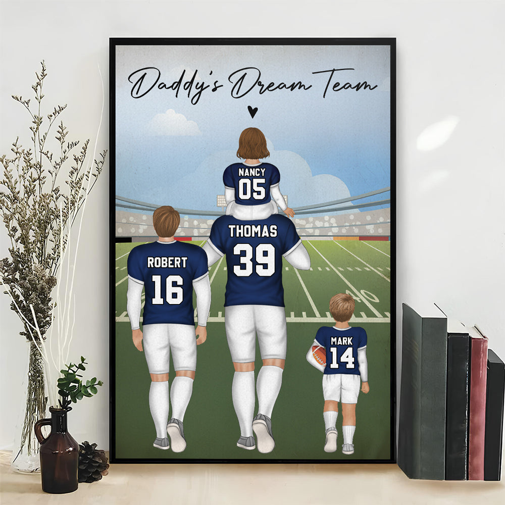 American Football Dad - Personalized Poster