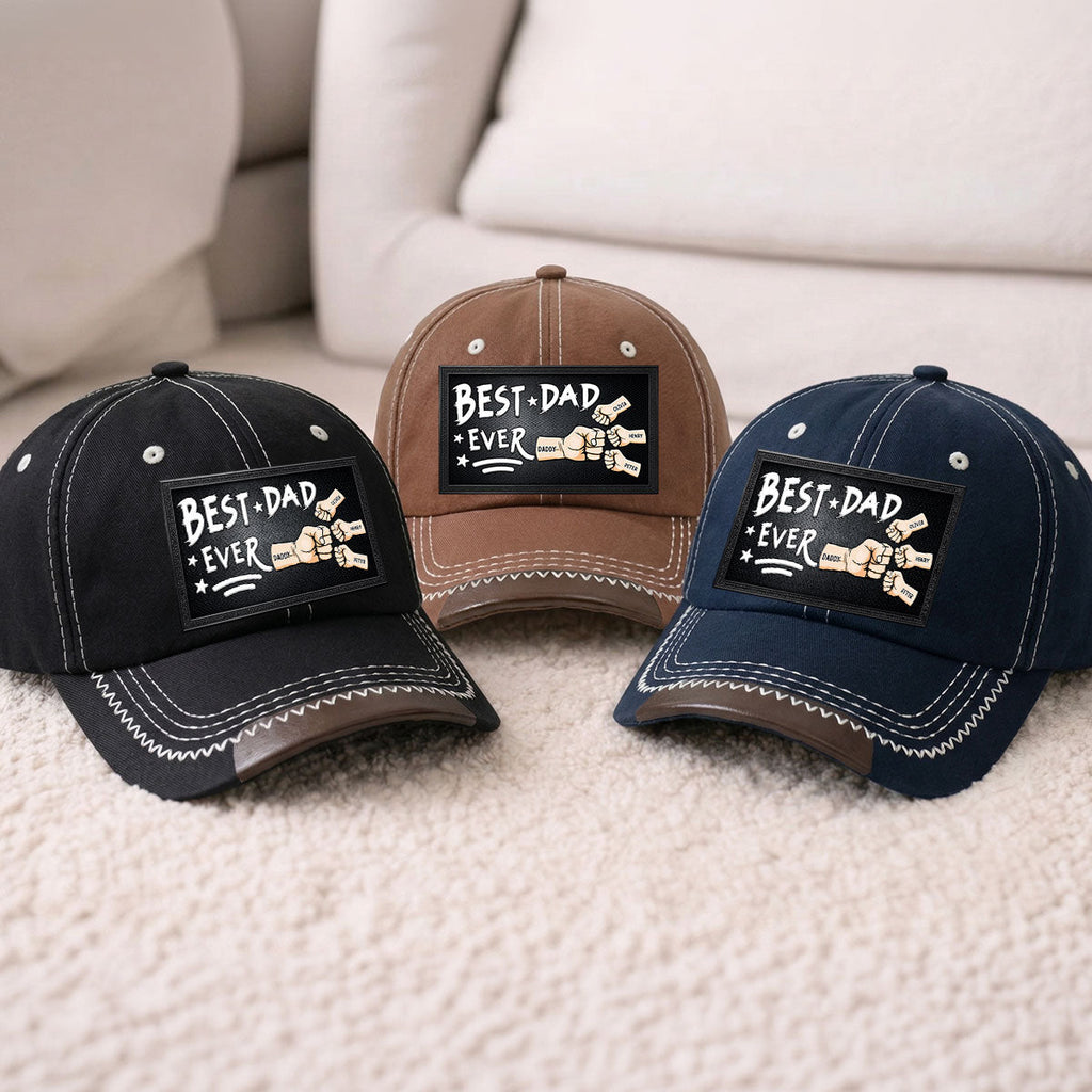 Best Daddy Ever - Personalized Vintage Soft Baseball Cap