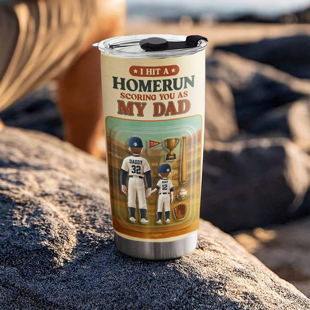 Custom Father's Day Birthday Gifts For Dad • Baseball Dad - Personalized Tumbler