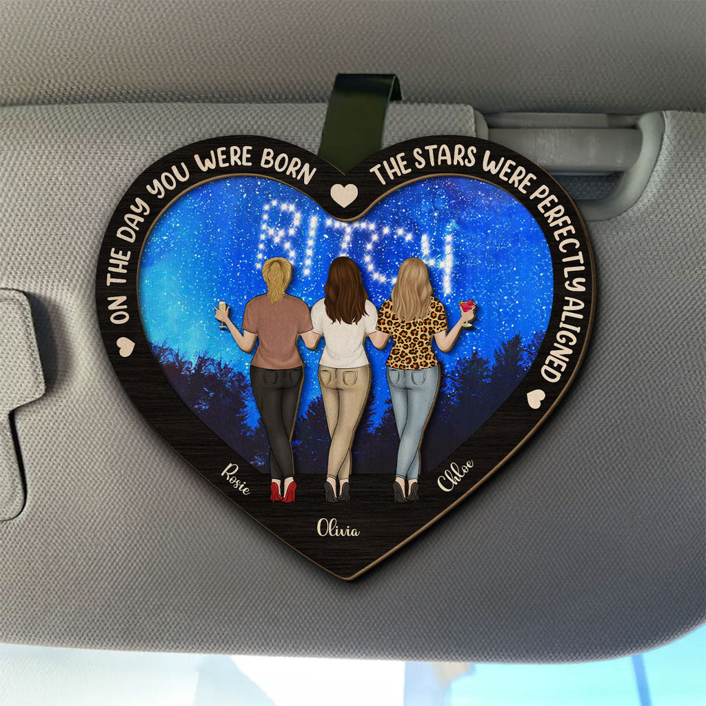 On The Day You Were Born - Personalized Car Visor Clip