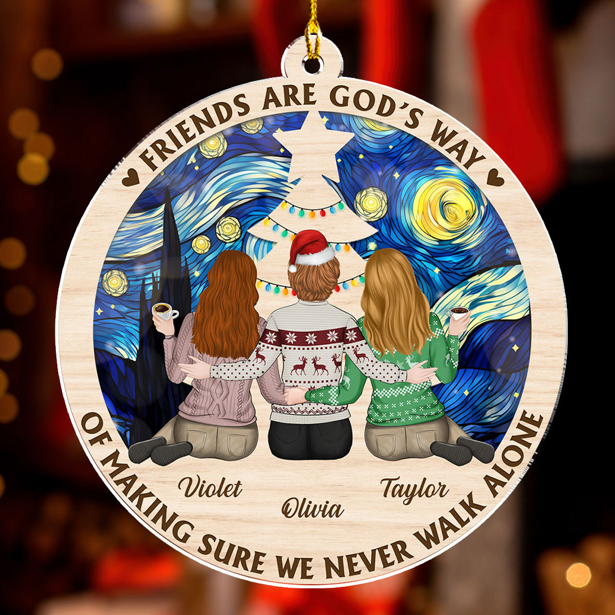 Custom Friendship Christmas Ornament, Best Friend Gift •  Make Sure We Are Friends Forever - Personalized Acrylic Ornament