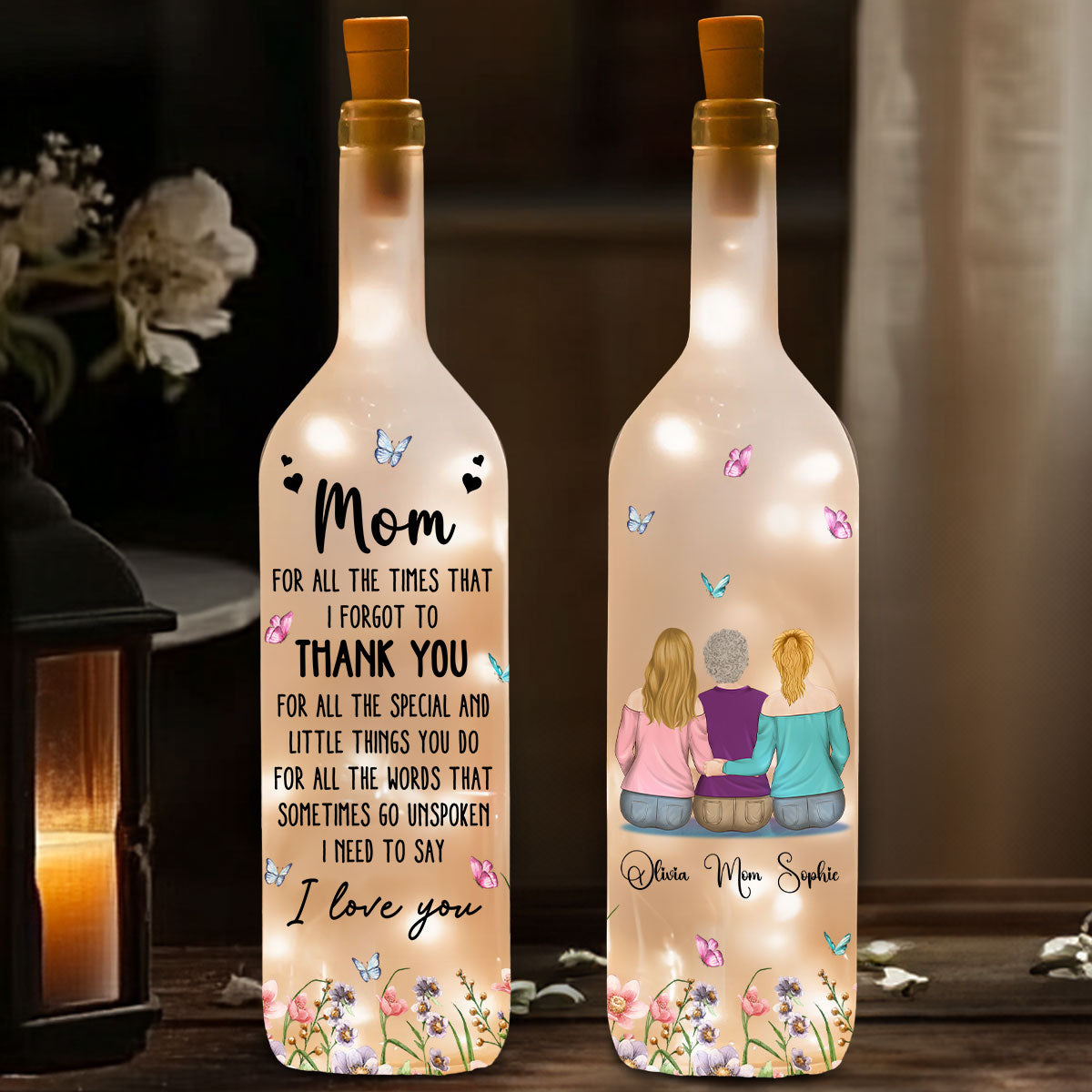 I Need To Say I Love You Mom - Personalized Bottle Lamp