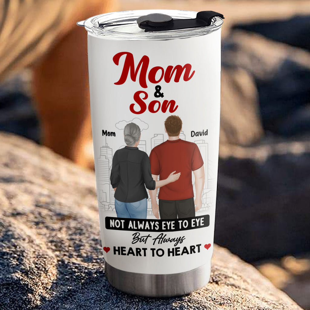Custom Christmas Birthday Gifts For Son • Mom And Son Forever Strong - Personalized Tumbler