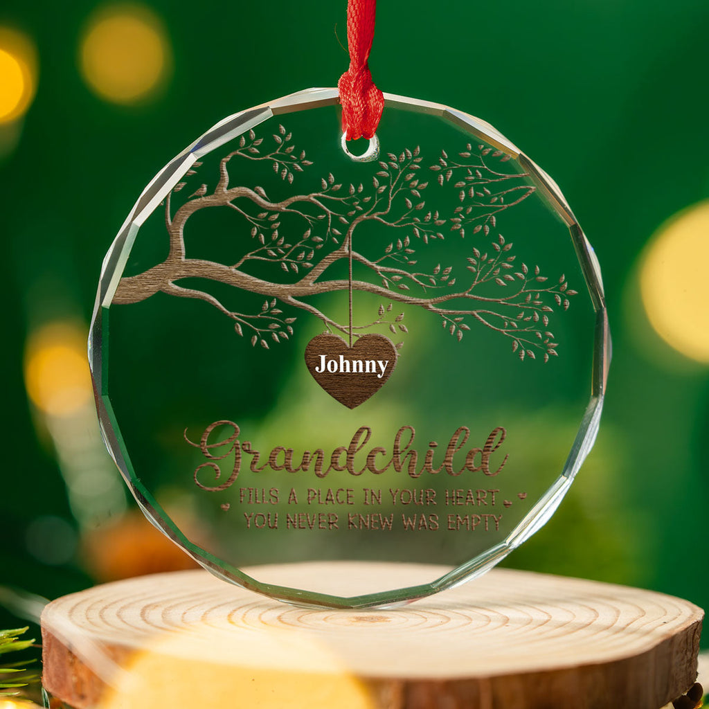 Custom Family Ornament, Christmas Gift for Family Members •  The Greatest Blessing - Personalized Glass Ornament
