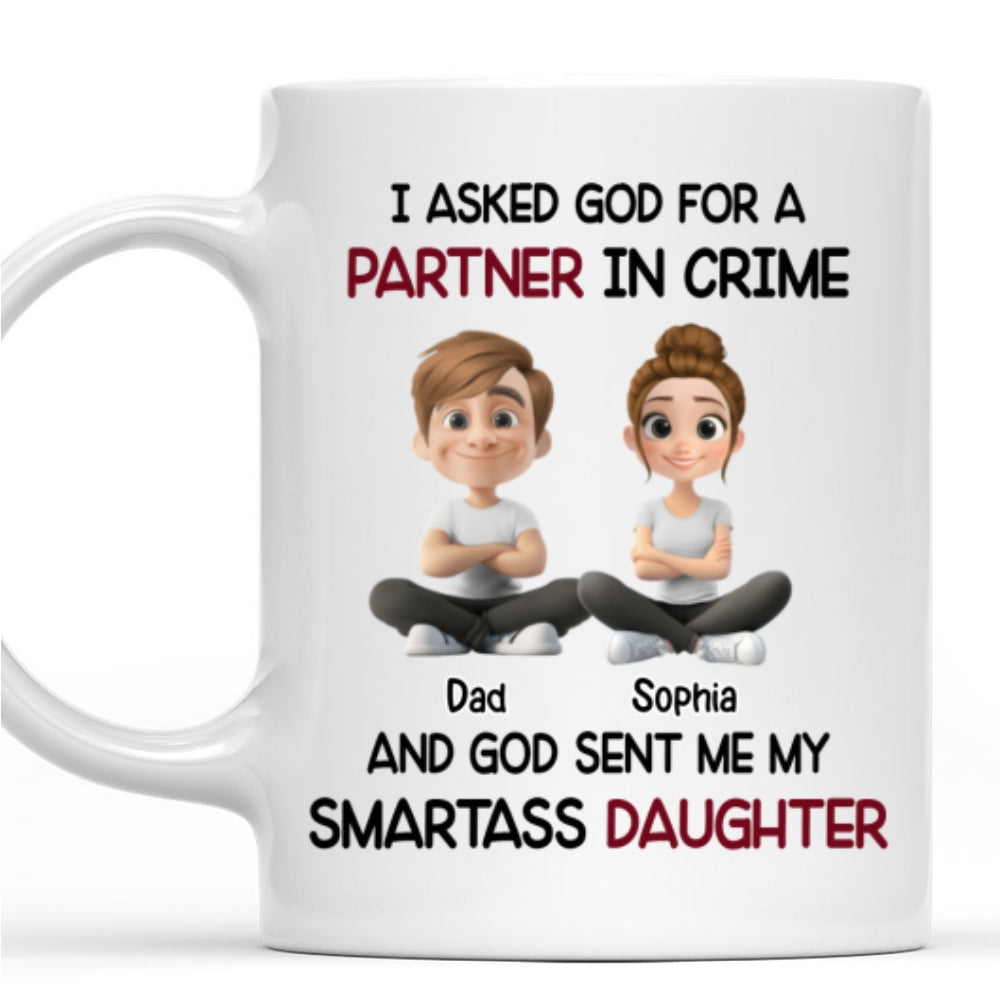 Custom Christmas & Birthday Gift for Daughter • My Daughter As My Partner - Personalized Coffee Mug