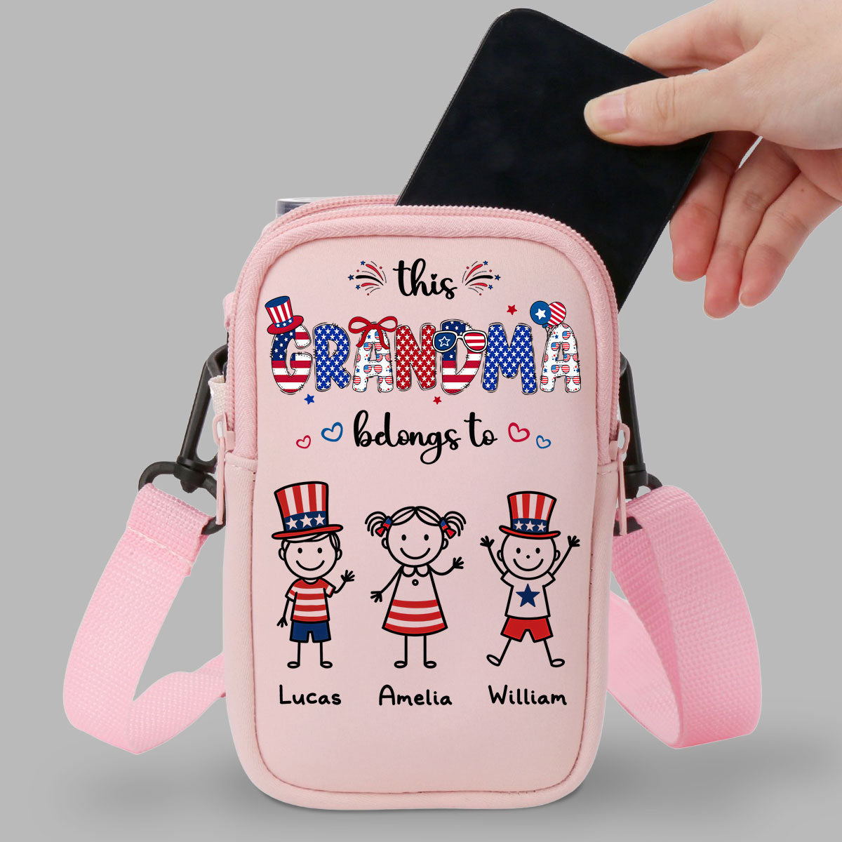 Home Is Where Your Grandma Is - Personalized Water Bottle Carrier Bag