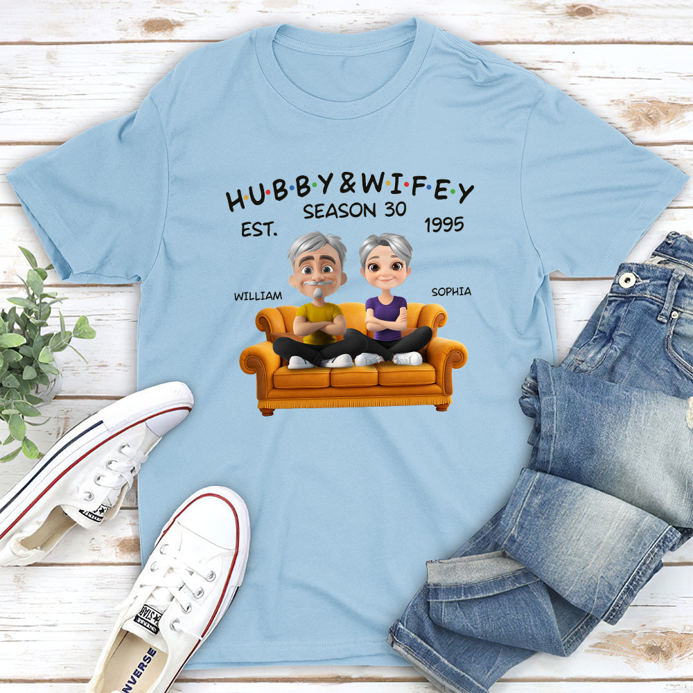 Custom Christmas Anniversary Keepsake Gifts For Husband • Hubby And Wifey Since - Personalized Shirt