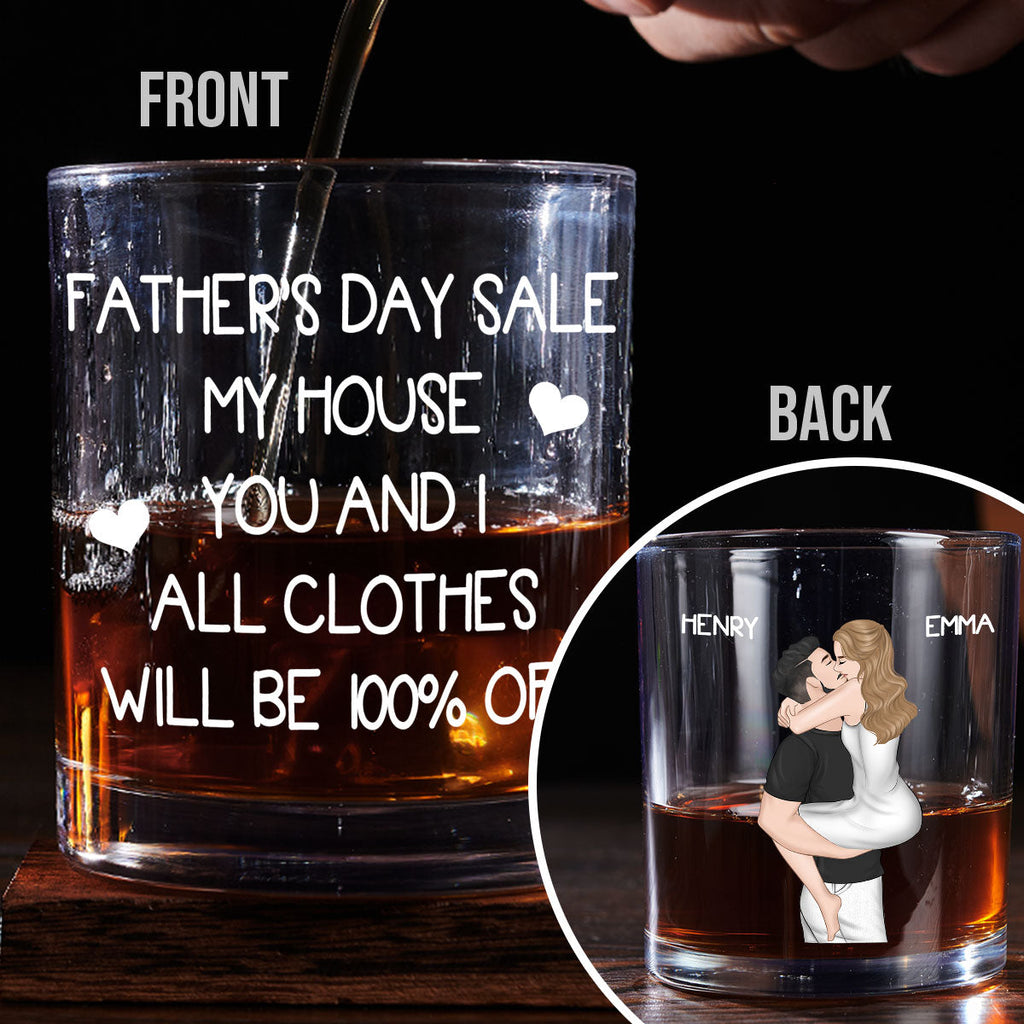 Custom Father's Day Birthday Gifts for Husband • This Sale Ends In Bed - Personalized Whiskey Glass