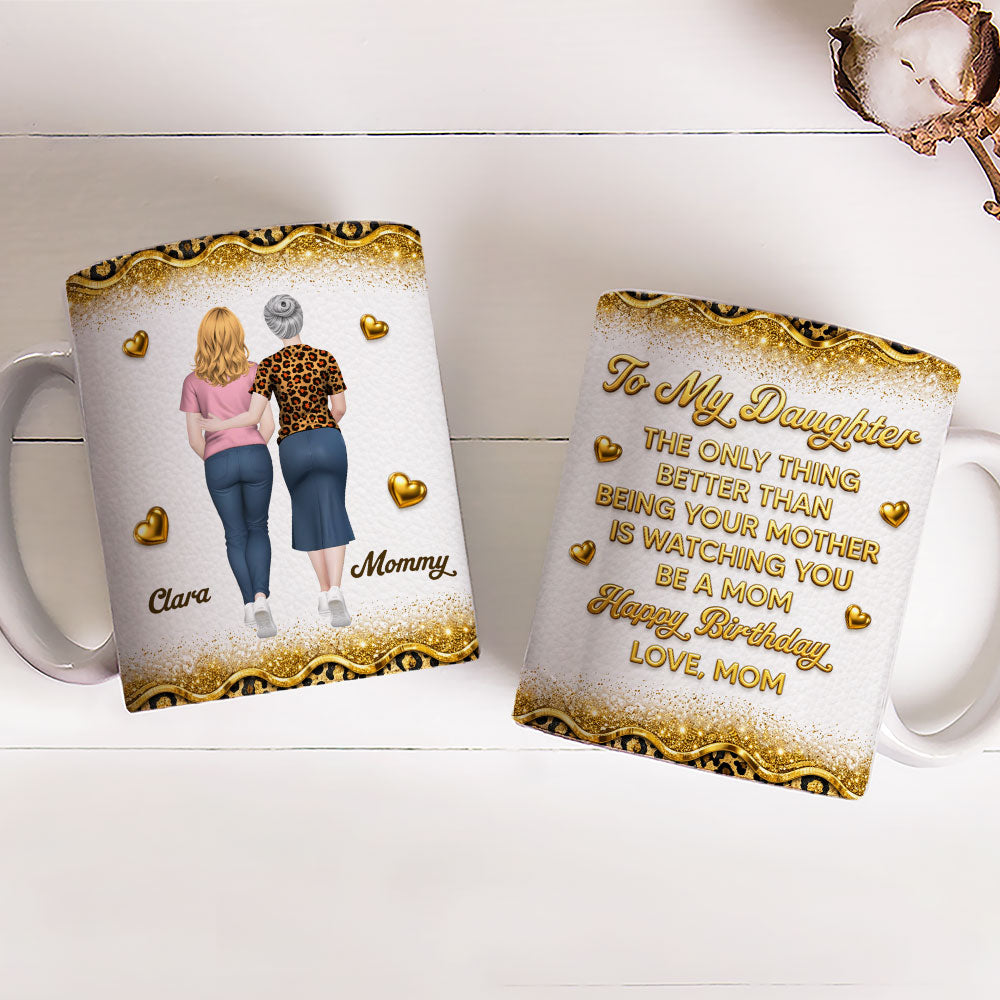 Custom Mother's Day Gift for Daughter • From My Heart To Yours - Personalized 3D Effect Mug
