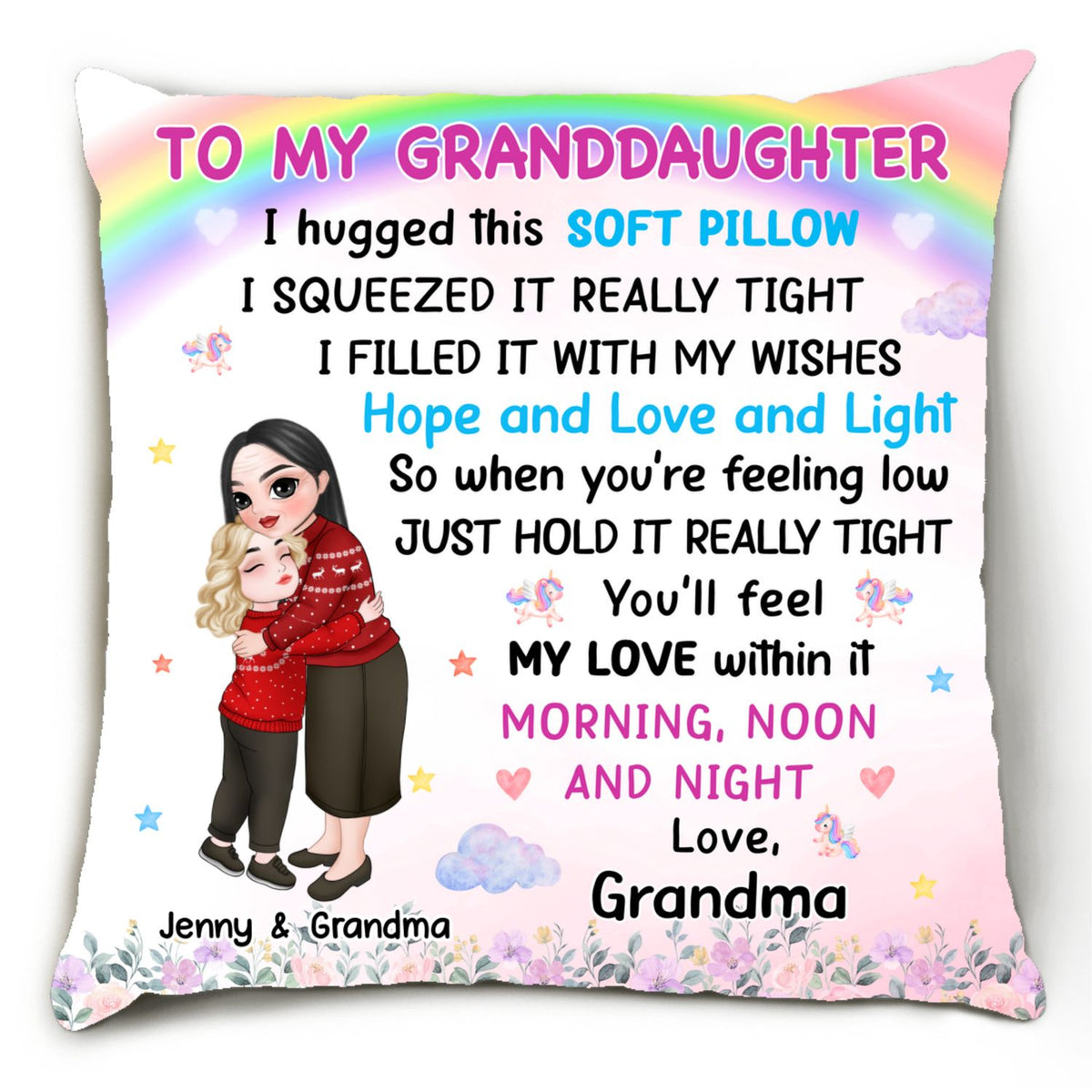 Dear My Beloved Granddaughter - Personalized Pillow
