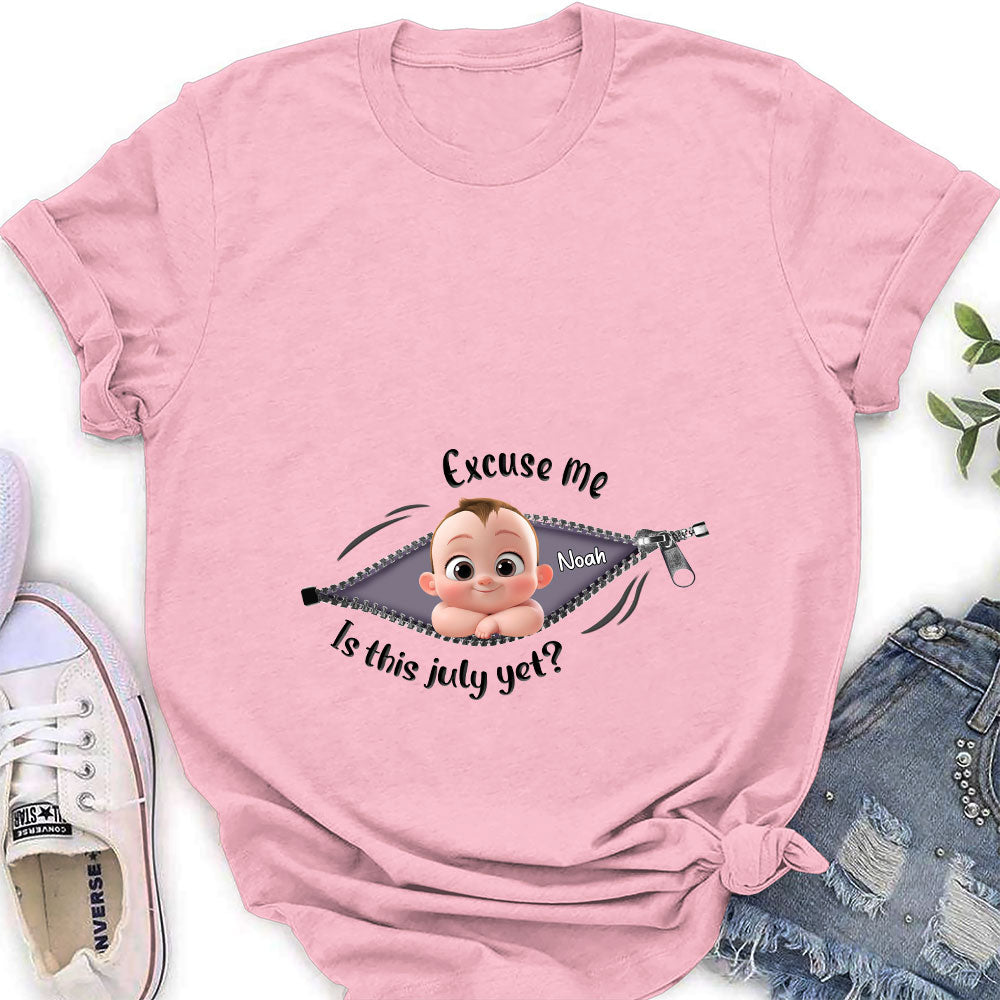 Custom Mother's Day Gift for Daughter • Expecting Parents Excuse Me Is It Yet - Personalized Shirt