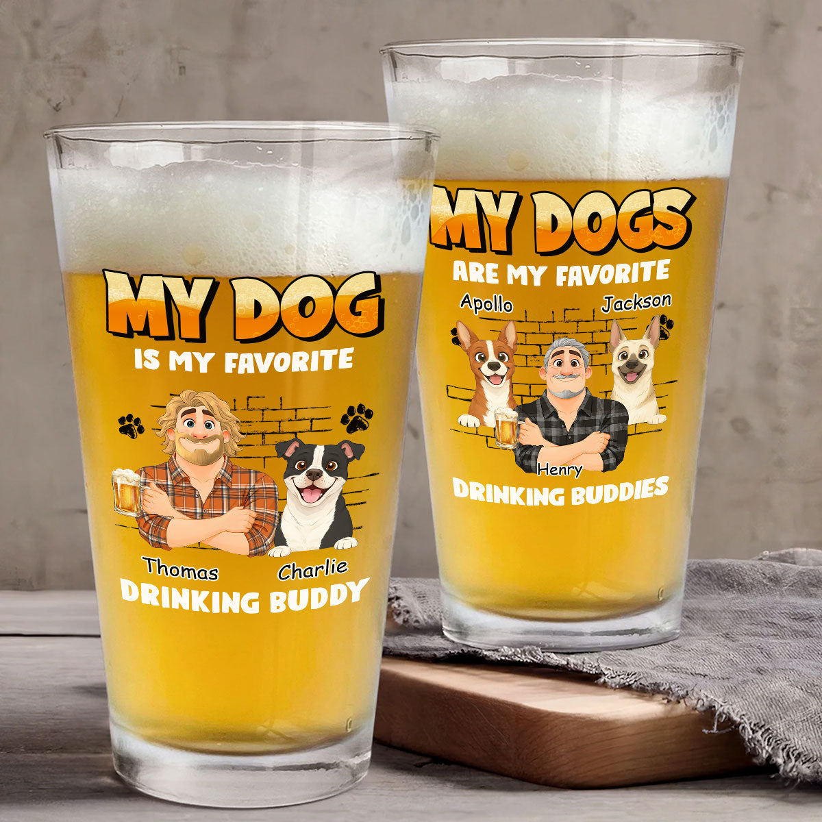 My Drinking Buddy - Personalized Beer Glass