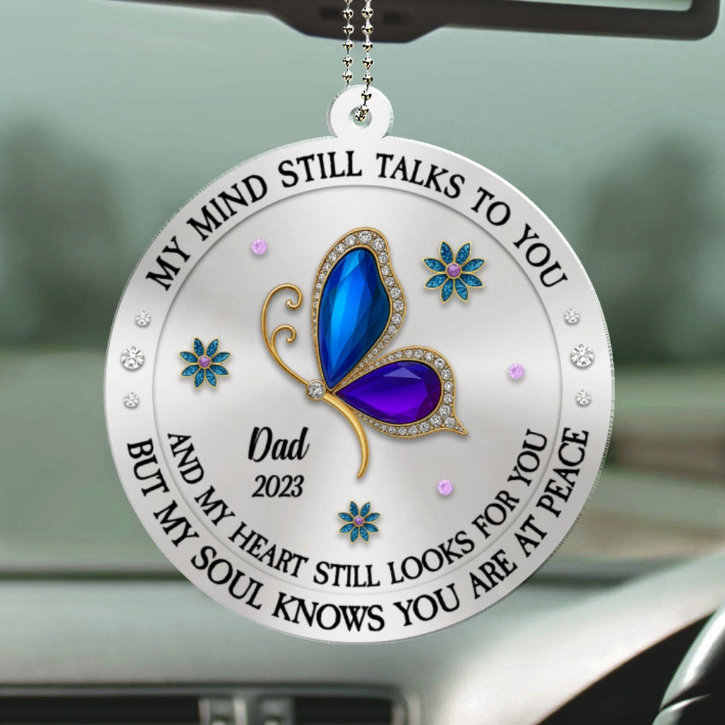 My Mind My Heart My Soul Memorial - Personalized Car Ornament