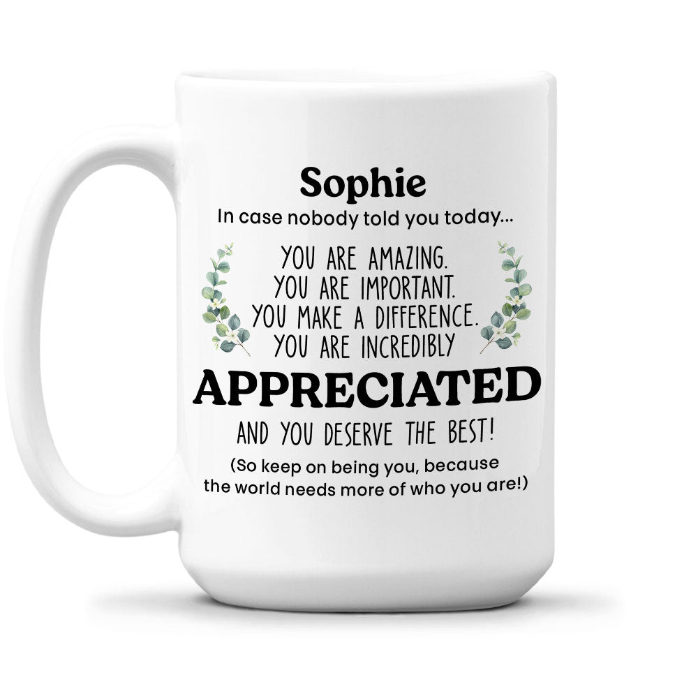 Custom Coworker, Christmas & Birthday Team Appreciation Gift • You Make A Difference - Personalized Coffee Mug