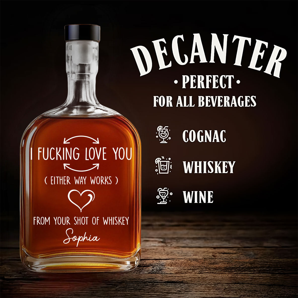 Really Love You - Personalized Spirits Decanter