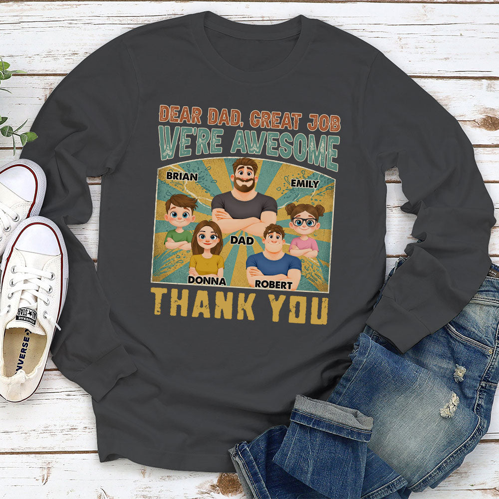 Custom Father's Day, Special Gift for Dad & Grandpa • Thank You Best Dad Stylized - Personalized Shirt