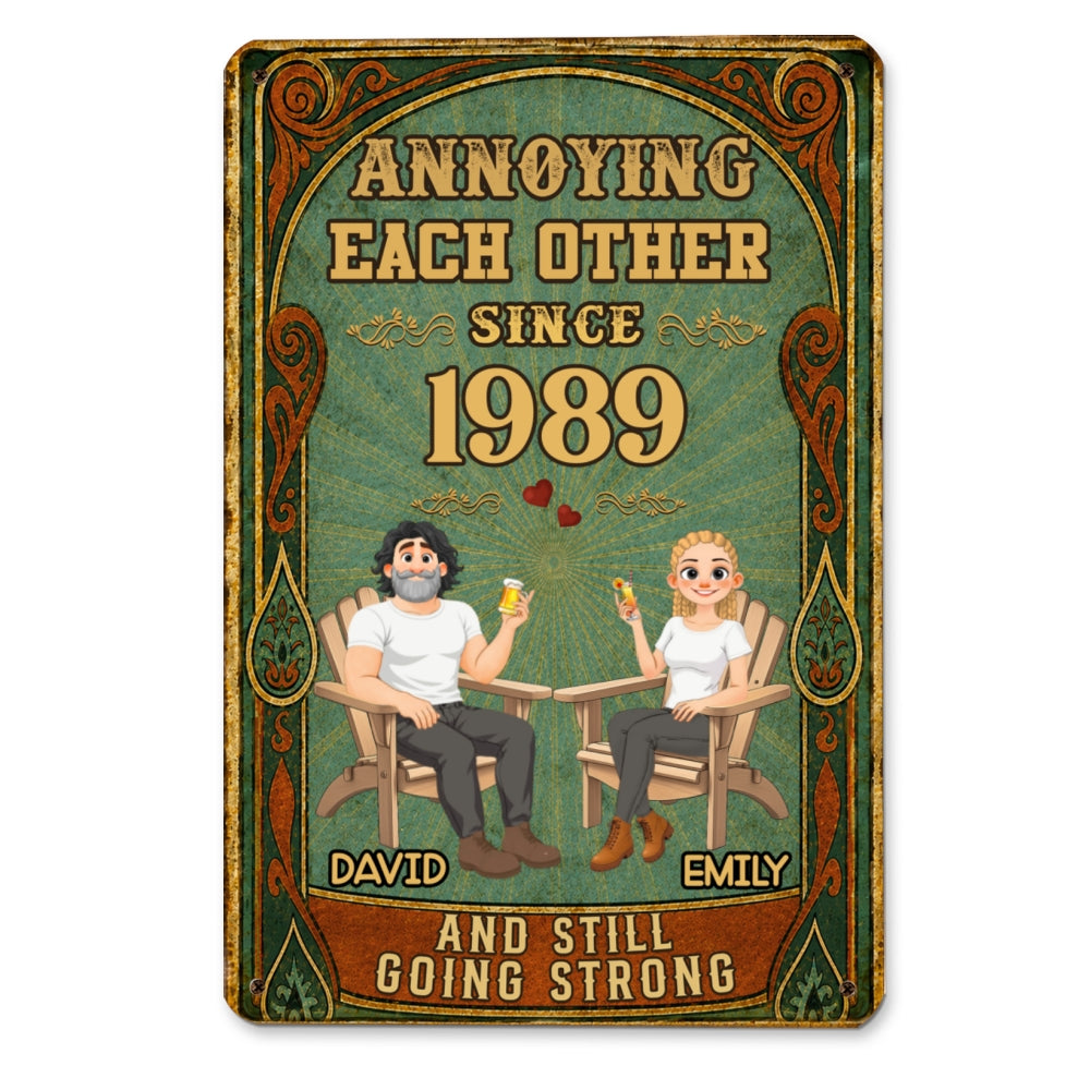Custom Couple Anniversary Wall Decor Keepsake Gift • Love Till The End - Personalized Metal Sign