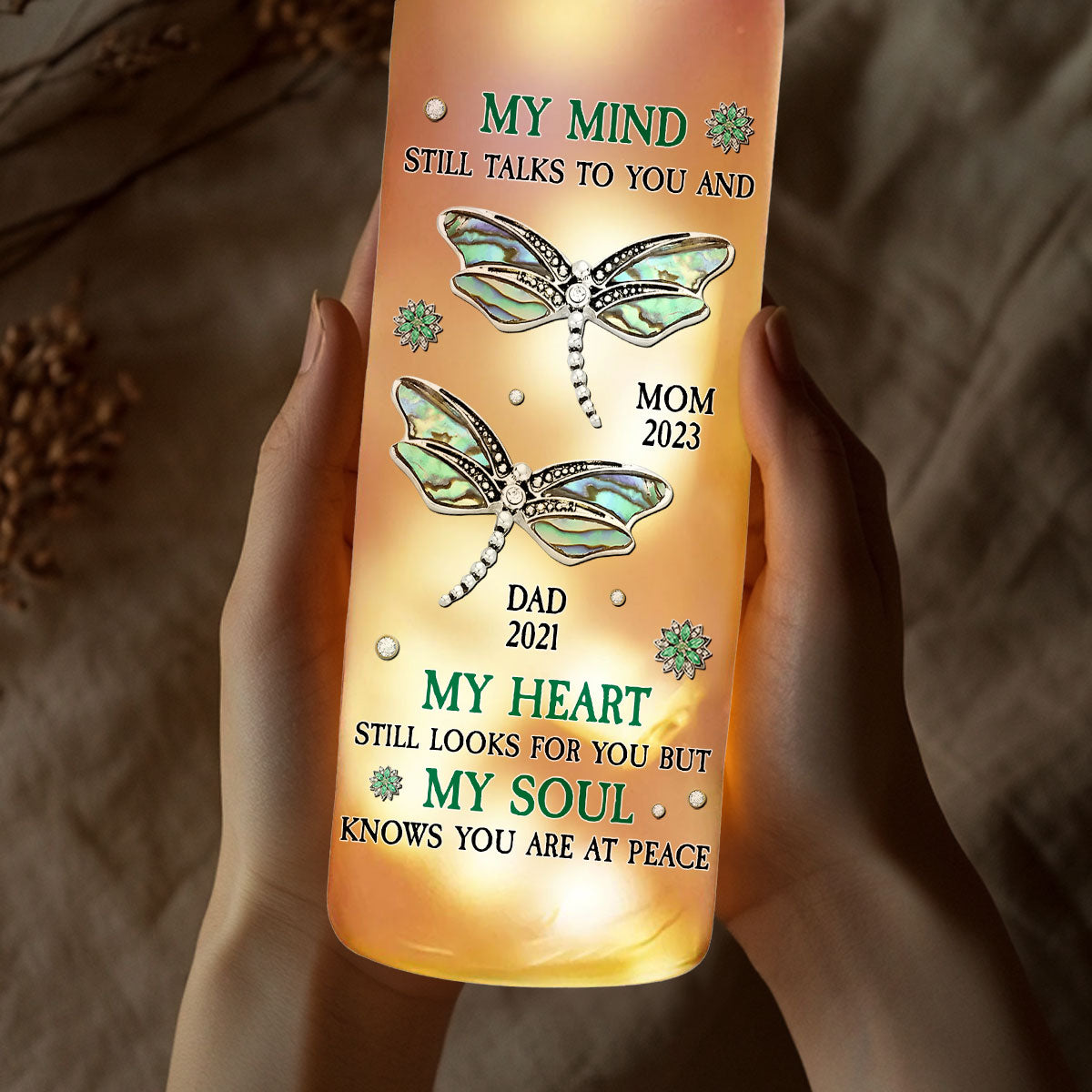 My Mind Still Talks To You - Personalized Bottle Lamp