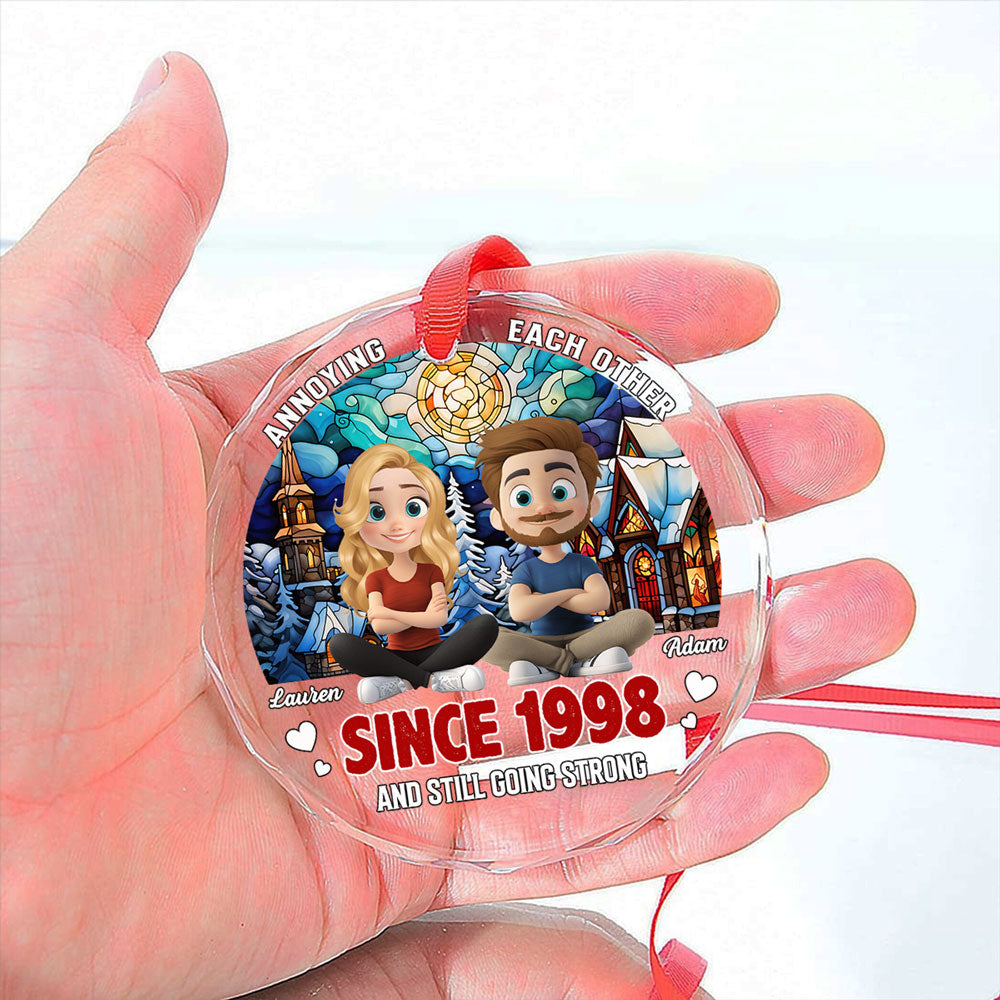 Custom Keepsake Christmas Ornament •  Love You Forever - Personalized Glass Ornament