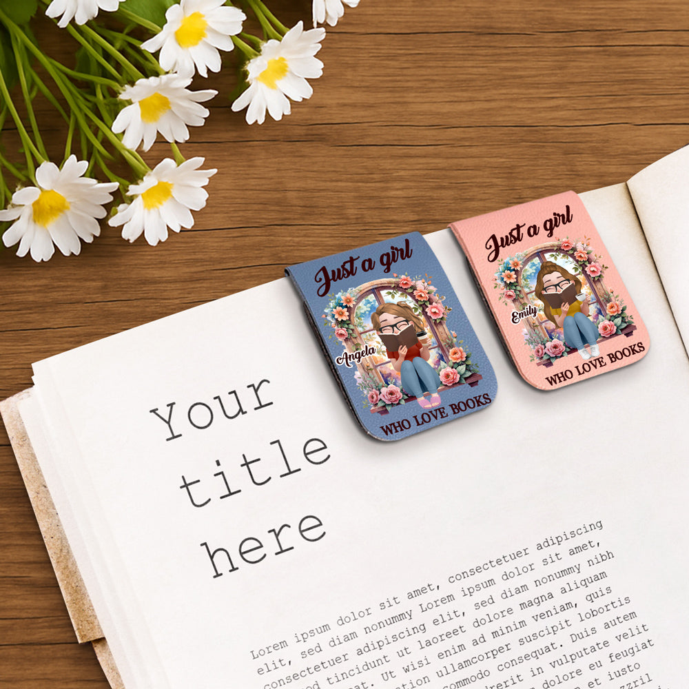 Custom Christmas Birthday Bookish Gifts For Book Lovers, Bookworms • I Am That Girl - Personalized Leather Bookmark