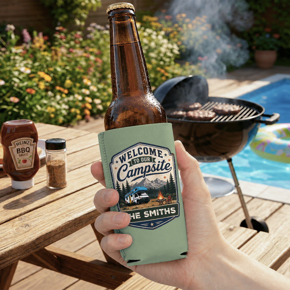 Our Campsite - Personalized Skinny Can Cooler