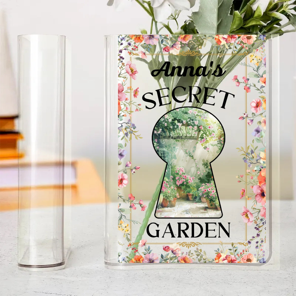 My Secret Garden - Personalized Acrylic Book Vase