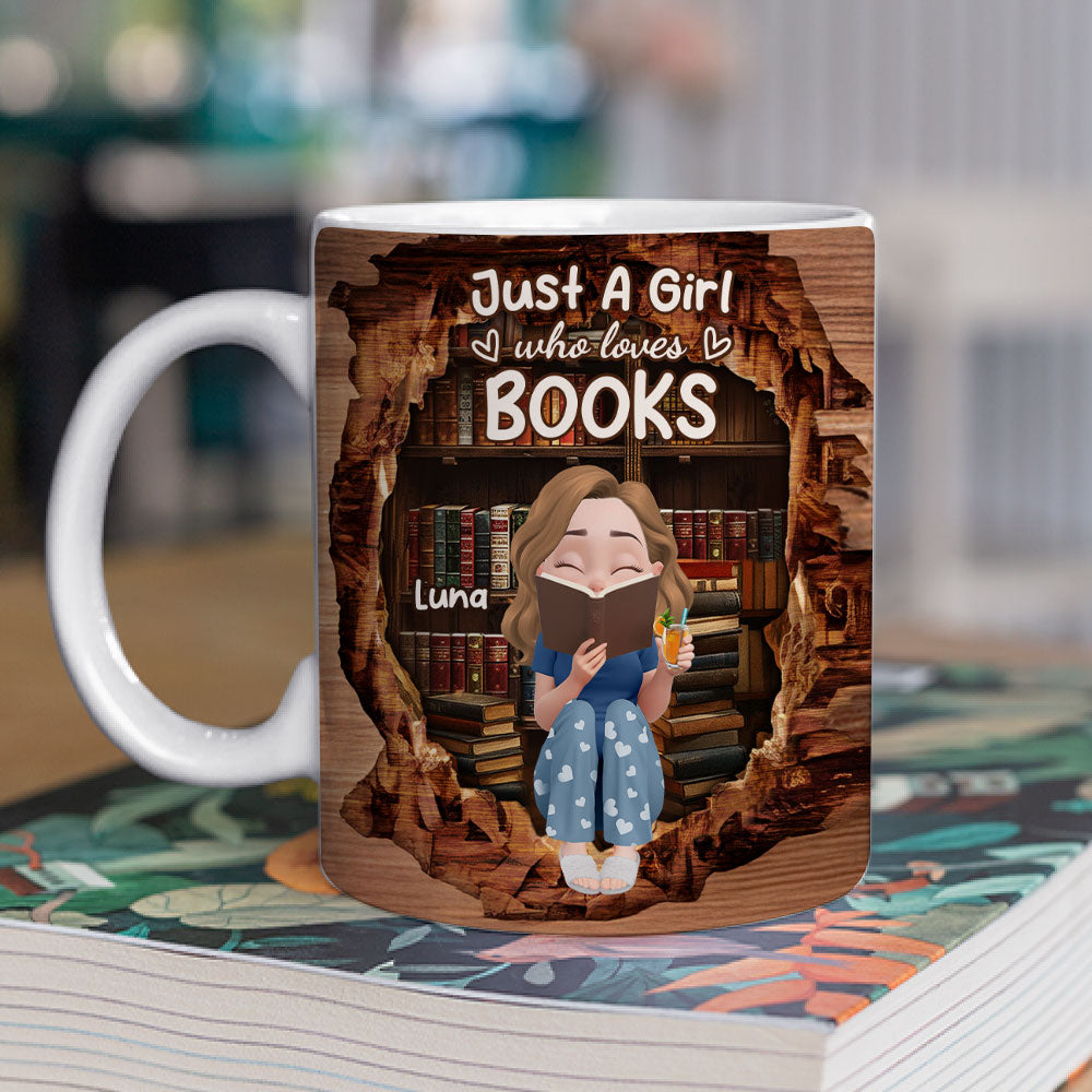Custom Christmas & Birthday Keepsake Gift • Reading Is My Kind Of Therapy - Personalized Coffee Mug