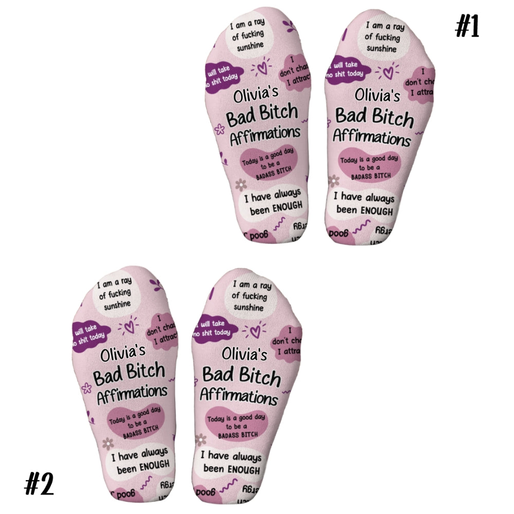 Custom Name Friendship Footwear, Christmas Birthday Gift For Bestie • I Have Always Been Enough - Personalized Crew Socks