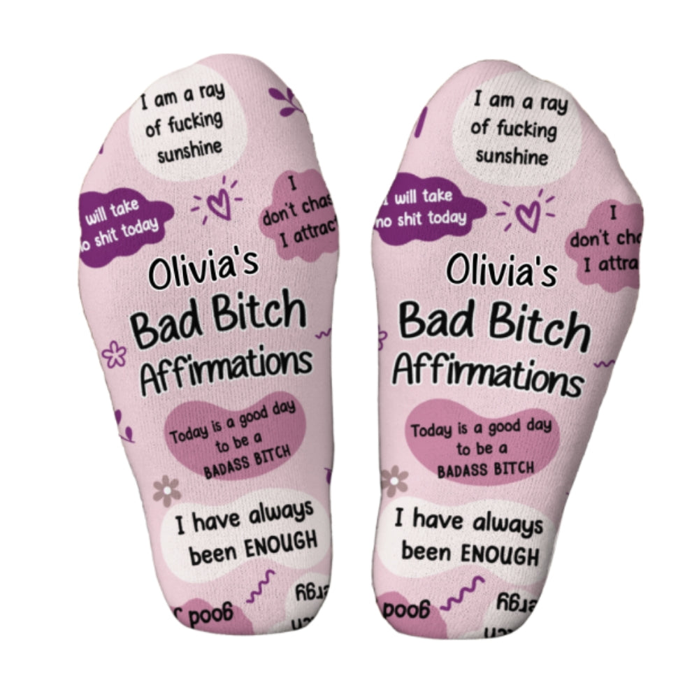 Custom Name Friendship Footwear, Christmas Birthday Gift For Bestie • I Have Always Been Enough - Personalized Crew Socks
