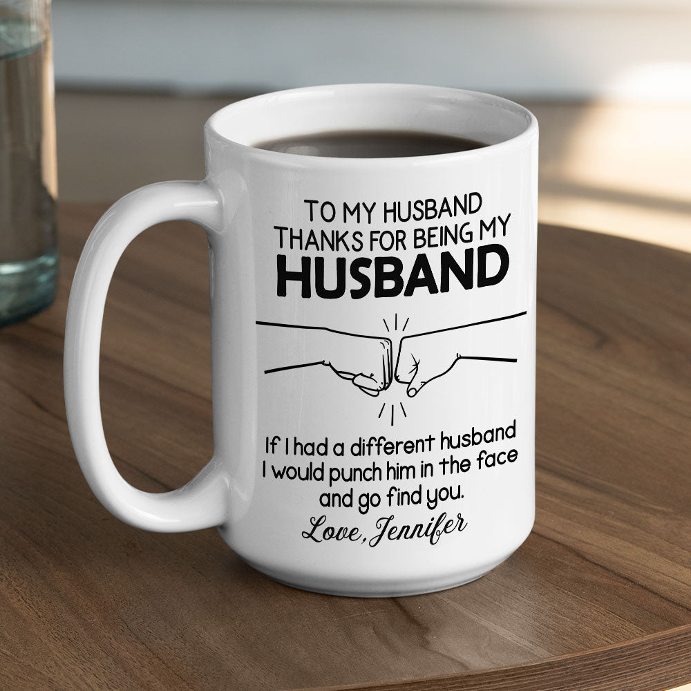 Custom Anniversary Keepsake Gifts For Couple • I Would Punch For You Husband - Personalized Coffee Mug