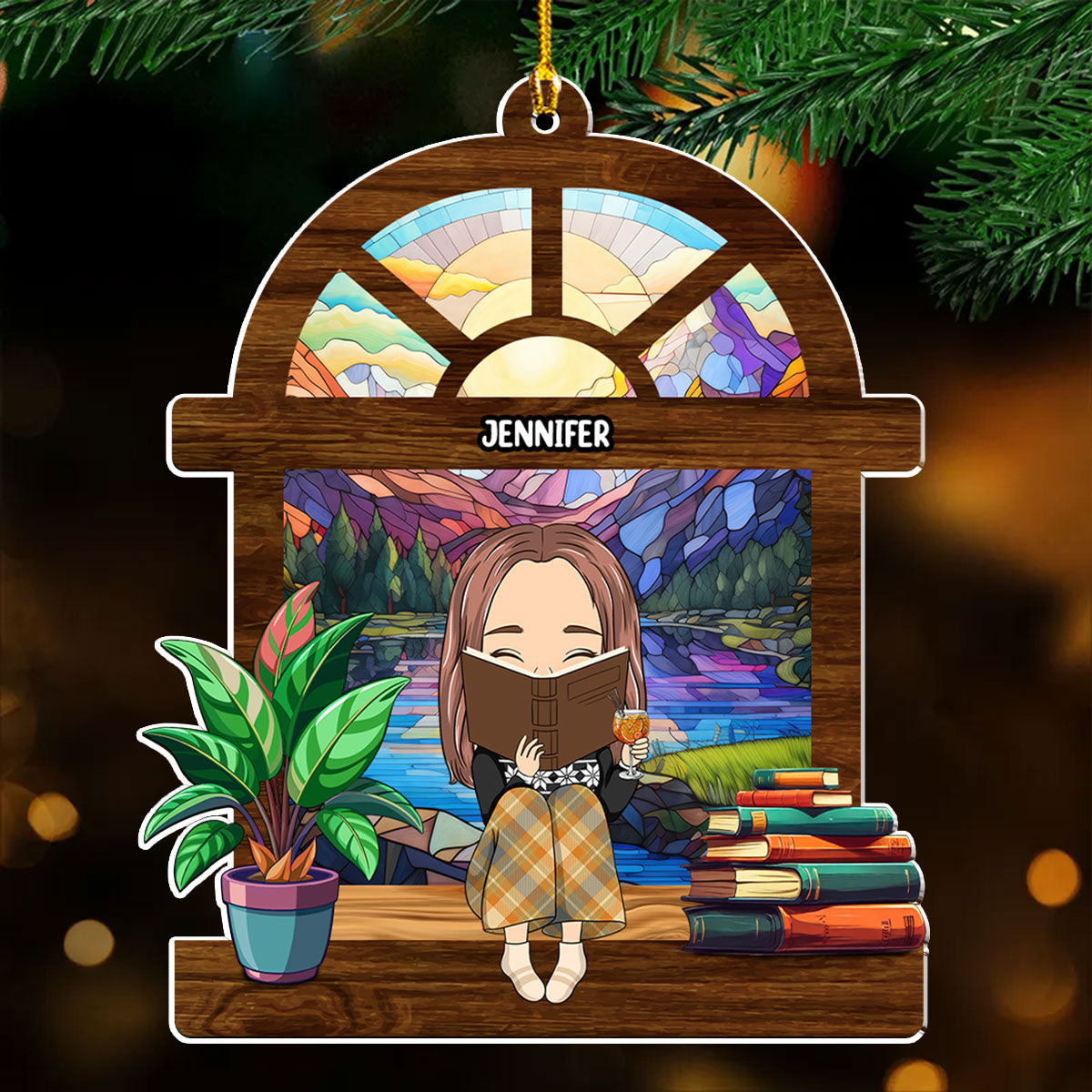 Custom Keepsake Christmas Ornament •  Book Lover - Personalized Acrylic Ornament
