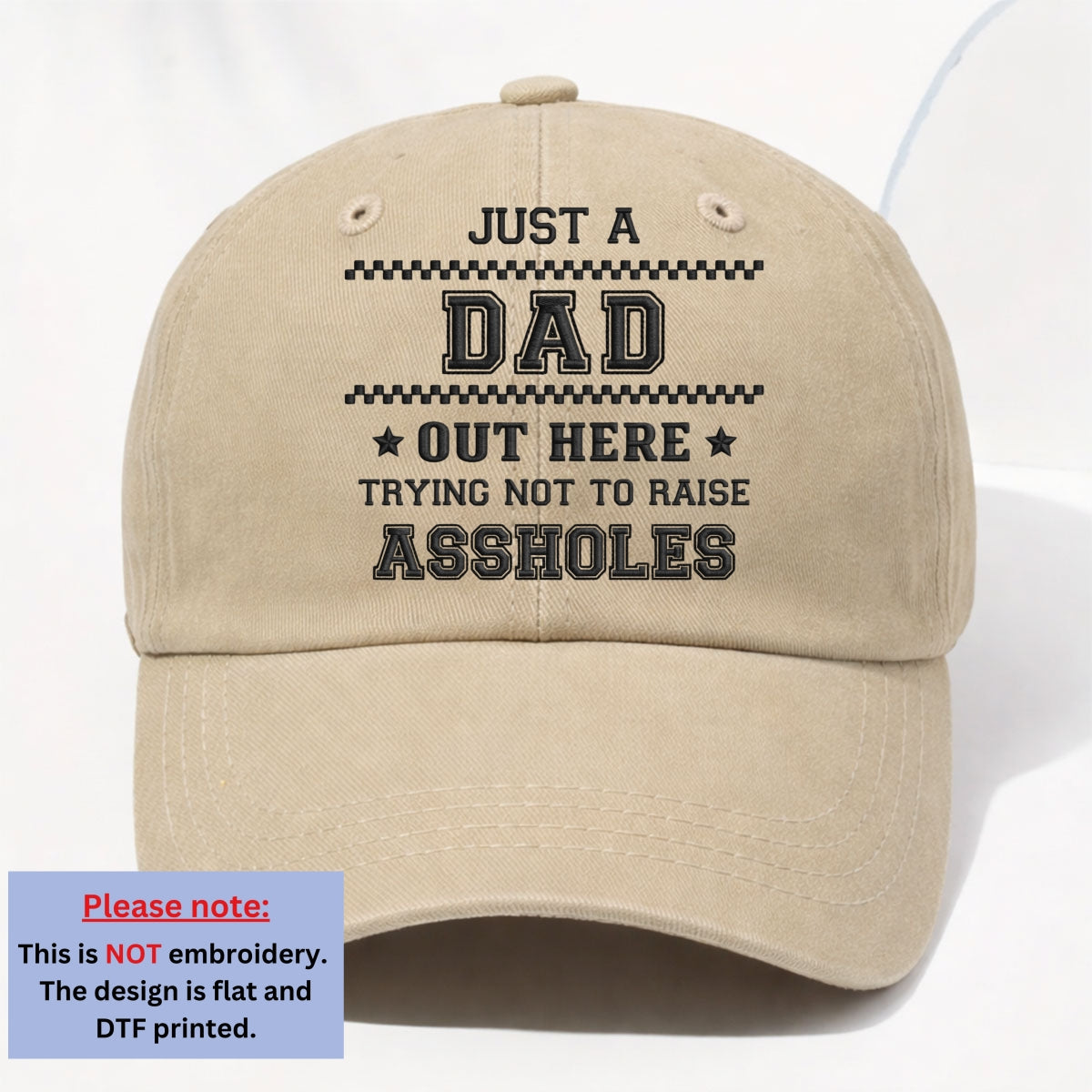 Custom Father's Day Christmas Birthday Gifts for Dad • Asshole Number One - Personalized Vintage Washed Denim Cap