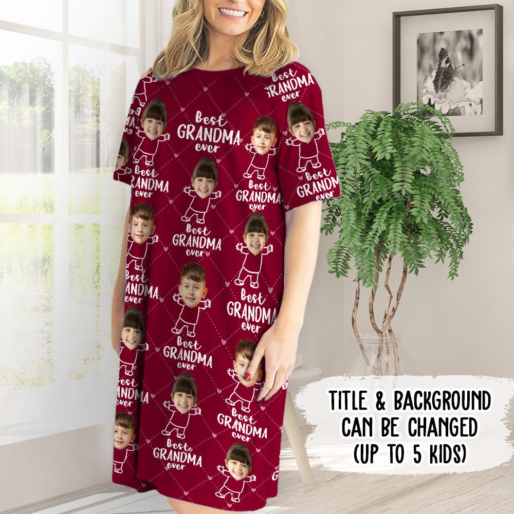 Best Grandma Ever - Personalized 3/4 Sleeve Dress