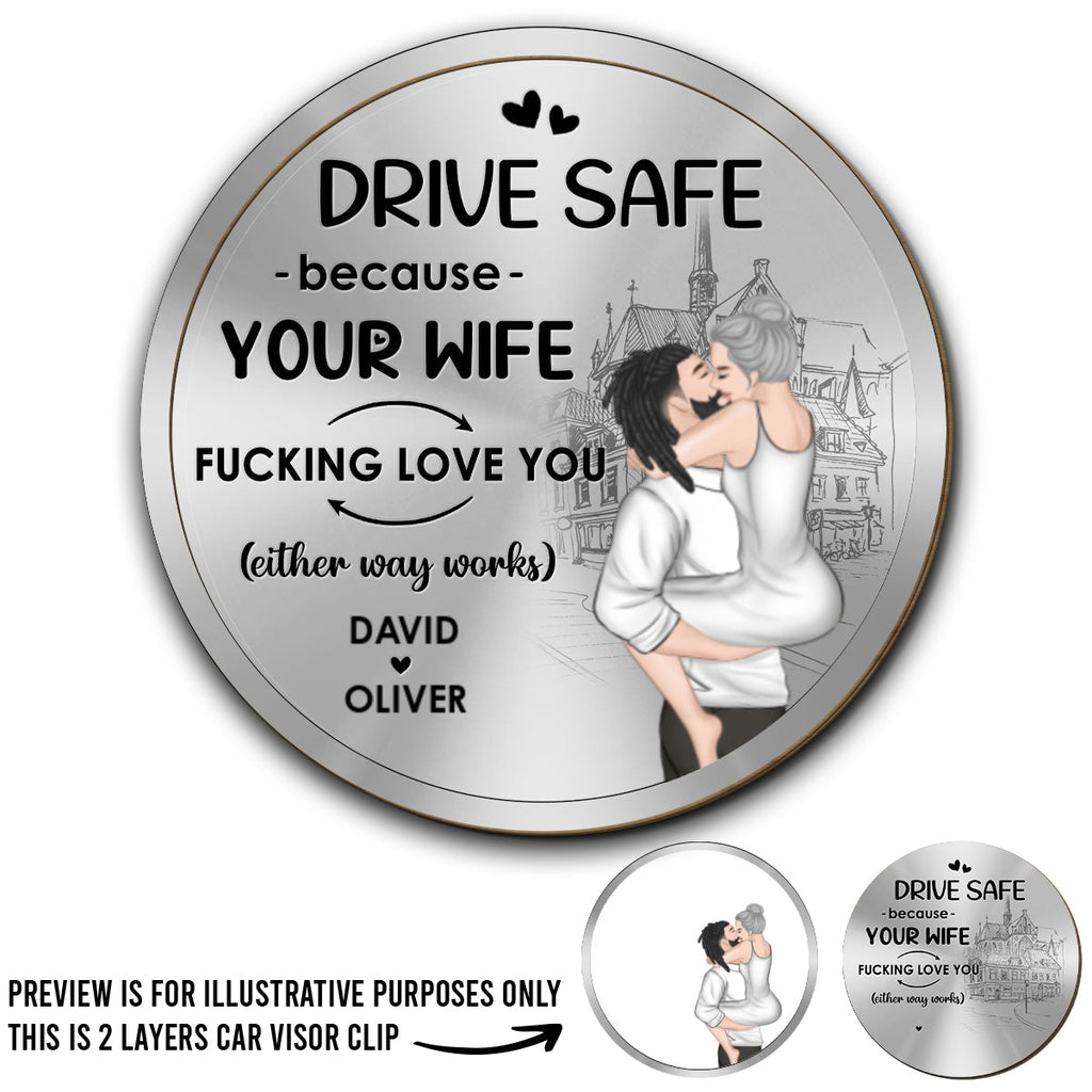 Either Way Works - Personalized Car Visor Clip