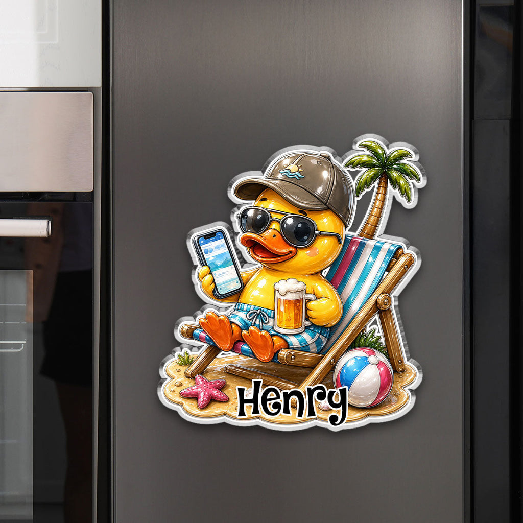 Cute Duck - Personalized Acrylic Magnet