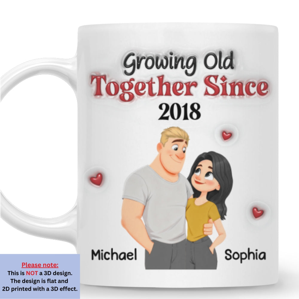 Custom Anniversary Keepsake Gifts For Couple • Partners In Annoyance - Personalized 3D Inflated Effect Mug