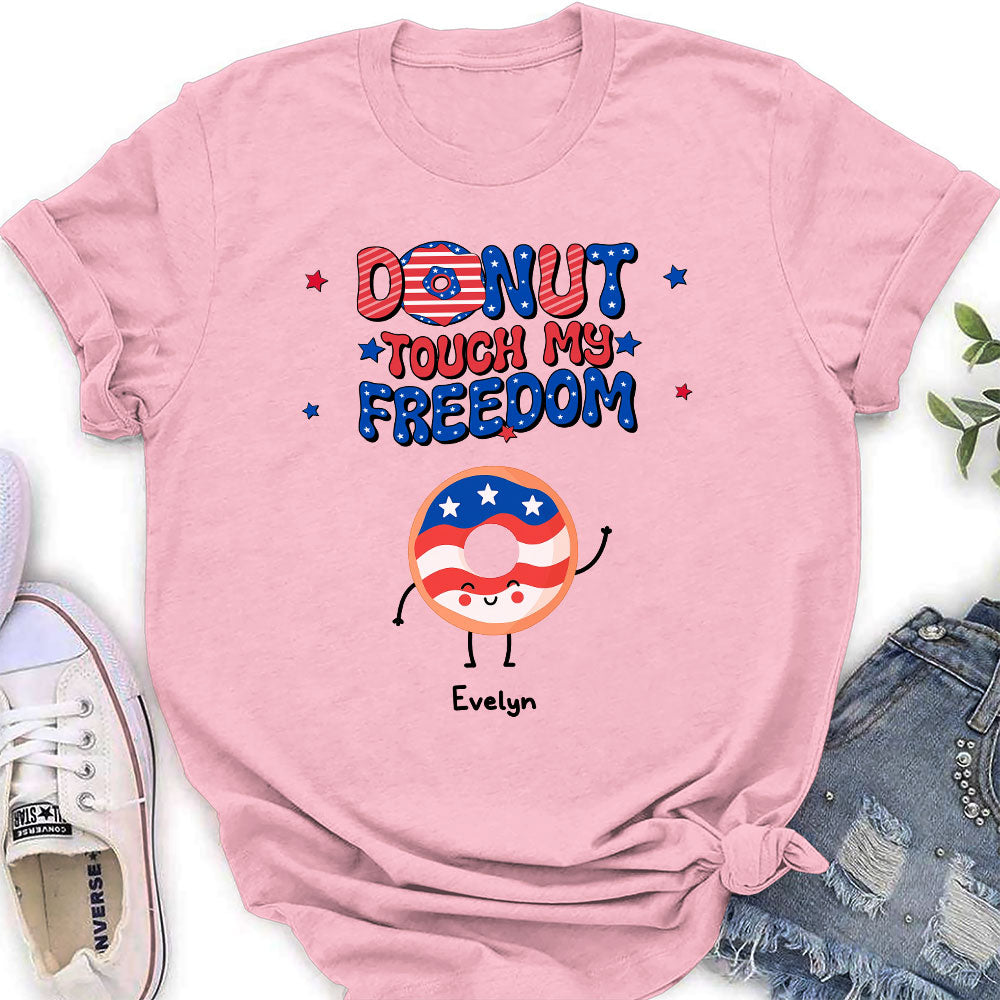 Custom Christmas & Birthday Gift for Grandma • Donut Touch My Freedom - Personalized Shirt