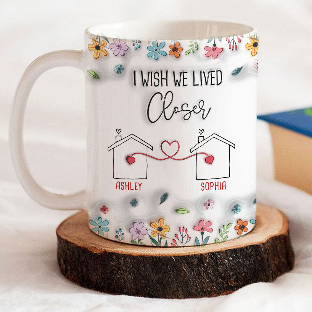 Custom Best Friend, Christmas & Birthday Friendship Keepsake Gift • I Wish - Personalized 3D Inflated Effect Mug