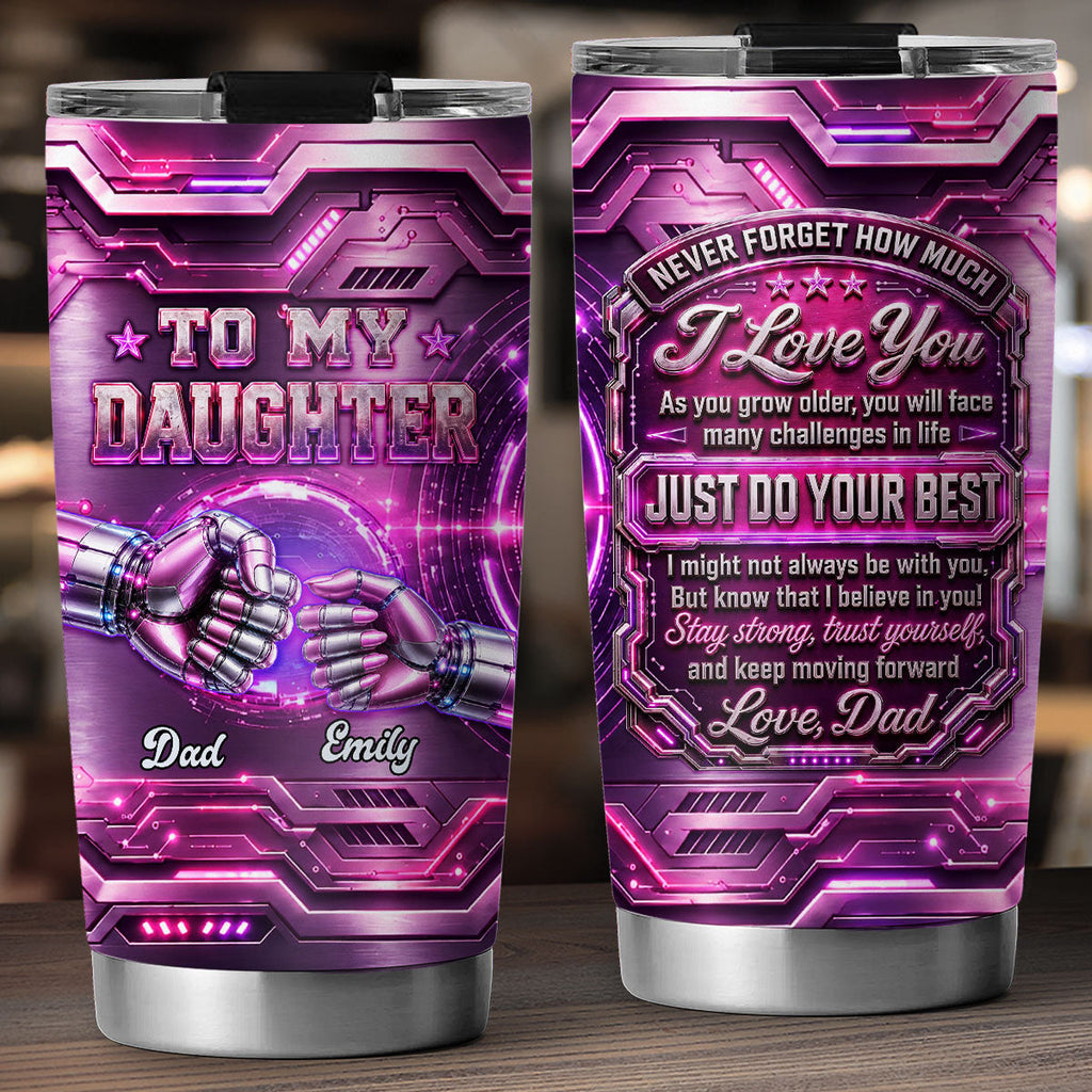 Custom Christmas Birthday Gifts For Daughter • Daughter Motivational - Personalized 3D Effect Tumbler