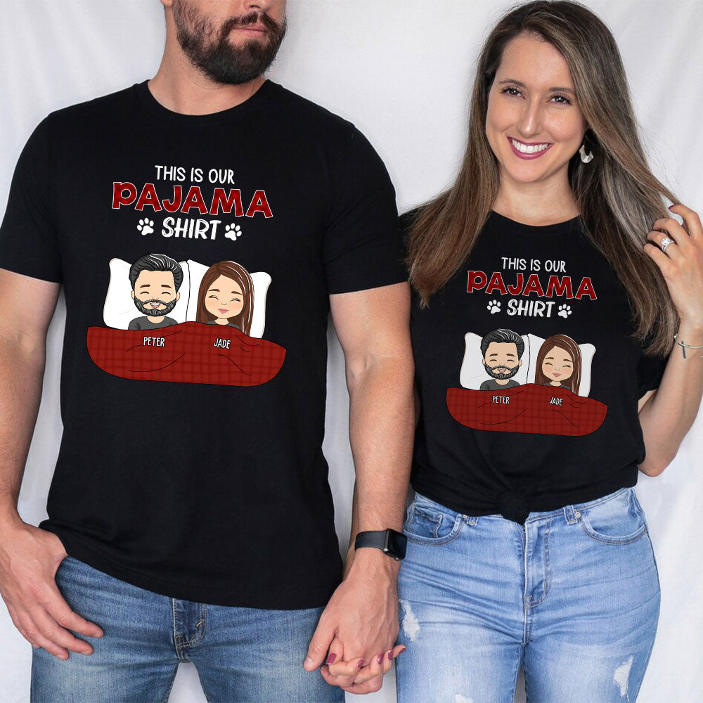 Custom Anniversary Keepsake Gifts For Couple • Couple Pajama - Personalized Classic T-shirt