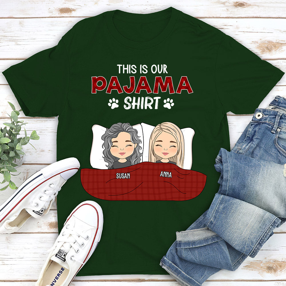 Custom Anniversary Keepsake Gifts For Couple • Couple Pajama - Personalized Classic T-shirt