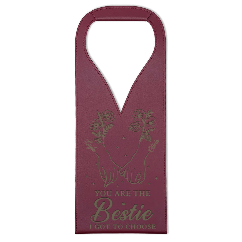 I Got To Choose - Personalized Engraved Leather Wine Bag