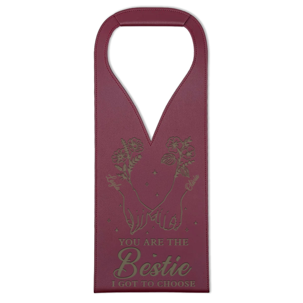 I Got To Choose - Personalized Engraved Leather Wine Bag
