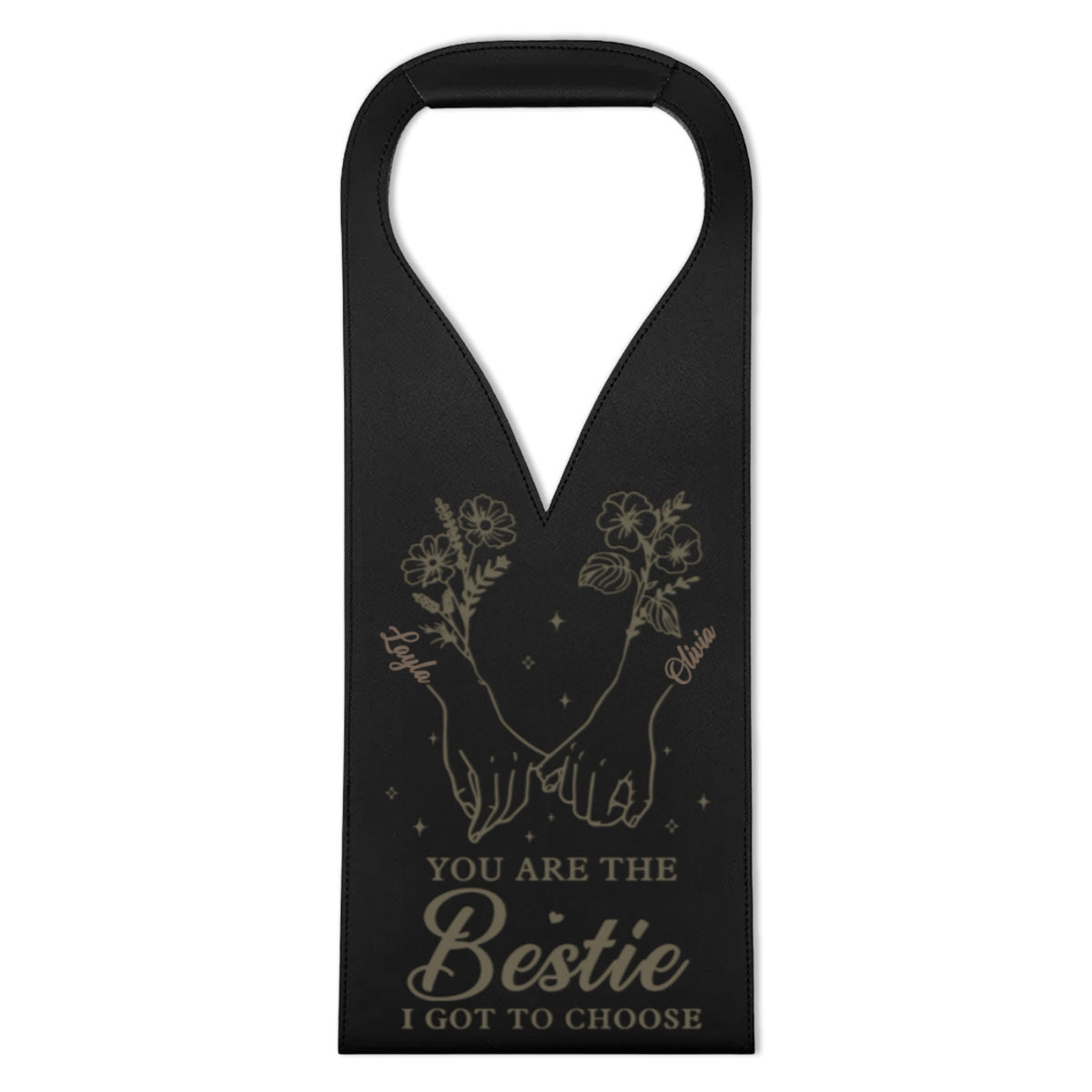 I Got To Choose - Personalized Engraved Leather Wine Bag