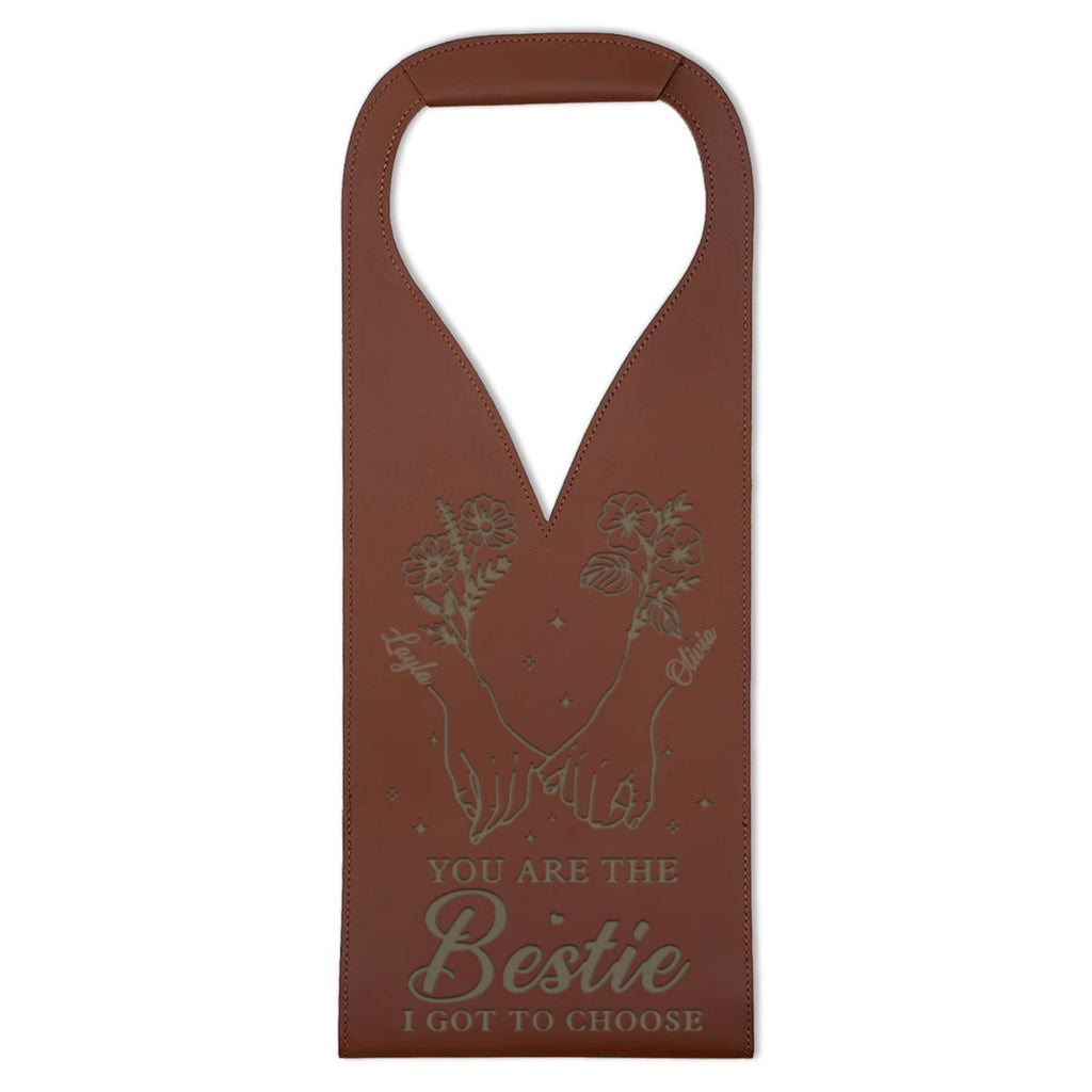 I Got To Choose - Personalized Engraved Leather Wine Bag