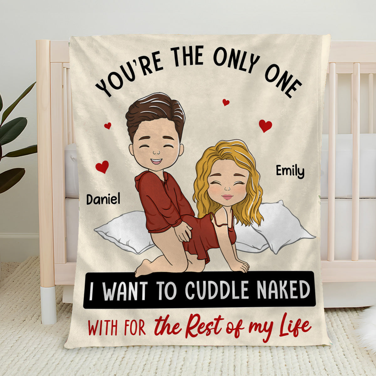 The Person I Want To Cuddle Naked - Personalized Fleece Blanket