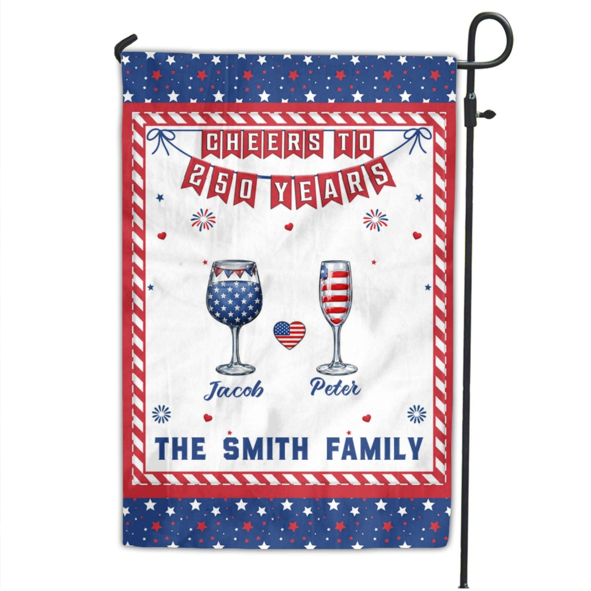 Cheers To 250 Years - Personalized Flag